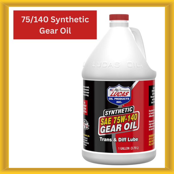 Lucas 10122 75/140 Synthetic Gear Oil Super-slick Long Lasting Lubricant 1 Gal