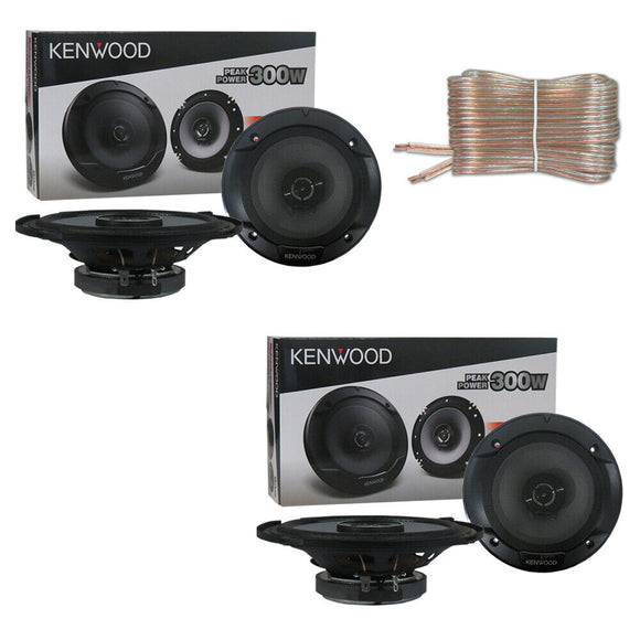 4x Kenwood KFC-1666S 6.5 Inch 2-way Car Audio Door Coaxial Speakers 300W Max New