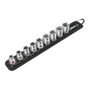 Wera Belt A 4 Zyklop Socket Set 1/4" Drive Metric Sockets - 9 Piece Set