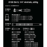 WERA SAE 1/4″ DRIVE MULTI-FUNCTION ZYKLOP SPEED RATCHET SOCKET SET - 28 PC. SET | 05004019001