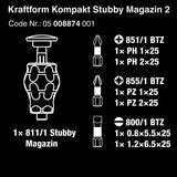 WERA KRAFTFORM KOMPAKT STUBBY MAGAZINE 2 BITHOLDING SCREWDRIVER - 6 PC. SET