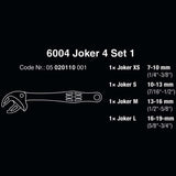 Wera 6004 Joker Self Setting Spanner Wrench Tool Set - 4 Piece Set | 05020110001