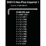 Wera 950 PKL / 13 Hex-Plus Imperial 1 L-key - 13 Piece Set