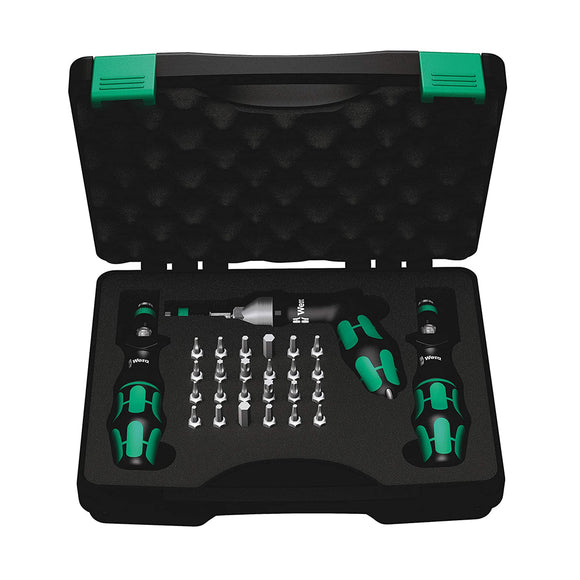 Wera 7440/41/42 Kraftform Torque Screwdriver & Bit Set 0.3-6.0 Nm - 27 pc. Set