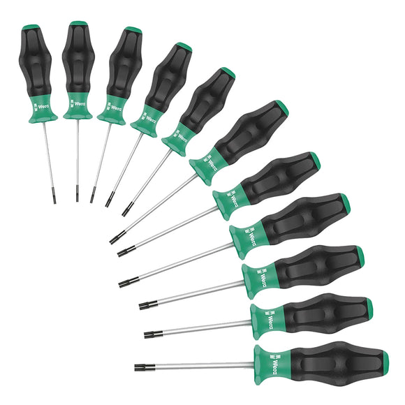 Wera 05345256001 Kraftform Comfort TORX Screwdriver Tool Set - 11-Piece Set