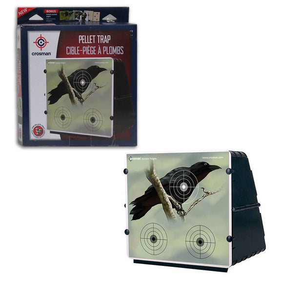 Crosman Collapsible Pellet Target Trap w/ 12 Paper Targets for Air Rifles Pistol