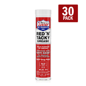 Lucas Oil 10005-30 Multi Purpose Red N Tacky Grease (14 oz Cartridge) - 30 PACK