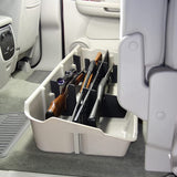 DU-HA Under Seat Storage w/ Gun Rack Fits 2007-2013 Silverado Sierra Crew Cab - Light Gray