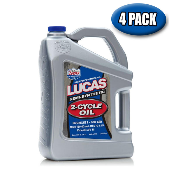 LUCAS OIL 10115 SEMI-SYNTHETIC 2-CYCLE OIL, 1 GALLON - CASE OF 4