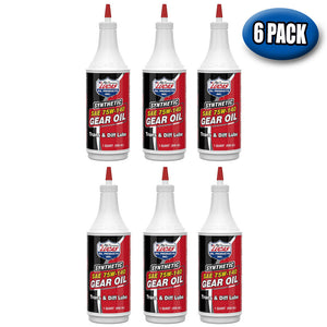 Lucas Oil 10121 Synthetic SAE 75W-140 Gear Oil, 1 quart - 6 PACK