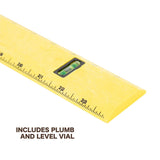 Mayes 48″ Polystyrene Level Ruler w/ Plumb And Level Vials