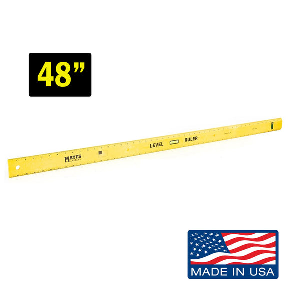 Mayes 48″ Polystyrene Level Ruler w/ Plumb And Level Vials