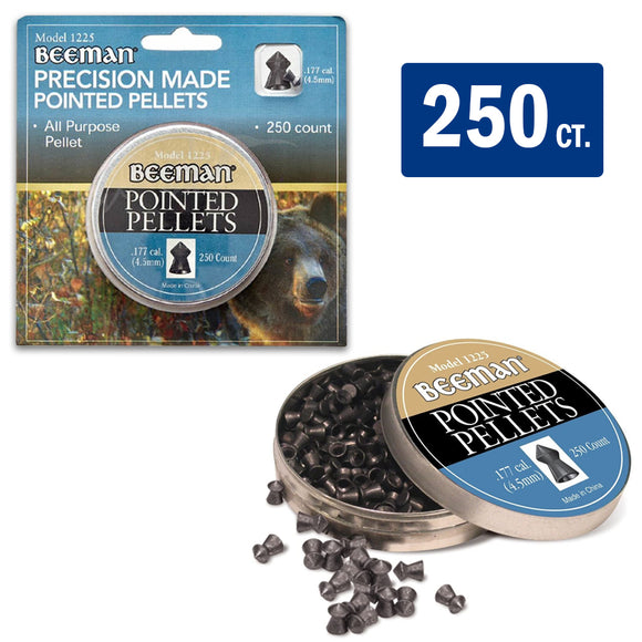 Beeman Model 1225 .177 Cal 4.5mm Precision Made Pointed Pellets - 250 Count