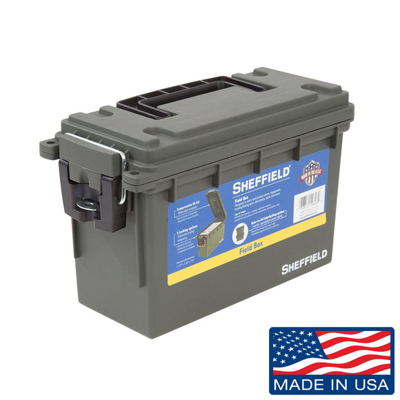 Sheffield Field Box Water Resistant Lockable Ammo Storage Box - Olive –  DiscountCentralOnline