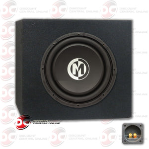 MEMPHIS 15-SA10D4 10" 250/500 WATT DUAL COIL CAR AUDIO SUBWOOFER AND SUBWOOFER HOUSING BOX FOR 10" SUBWOOFER