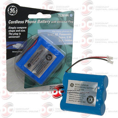 GENERAL ELECTRIC TL26144 CORDLESS PHONE BATTERY W/ UNIVERSAL PLUG GETL26144