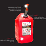 Midwest 5 Gallon Gasoline Racing Can w/ Speed Flo Spout