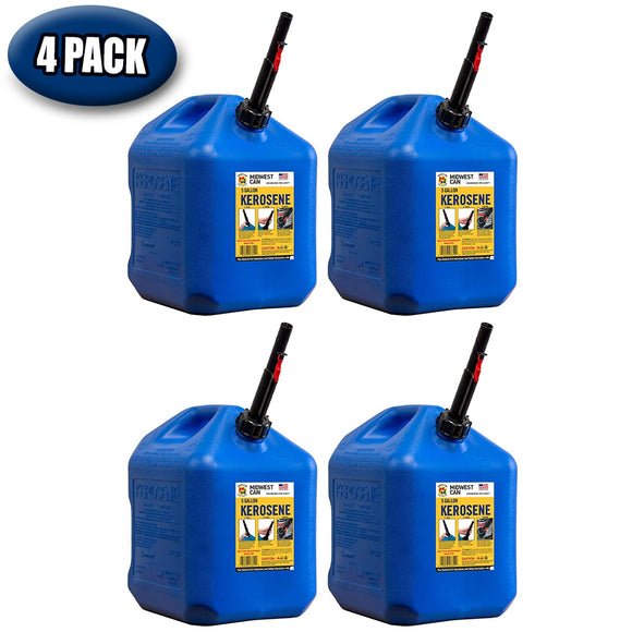 Midwest Can 7610 5 Gallon Kerosene Can - 4 PACK