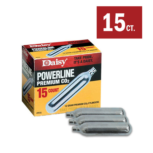 Daisy Powerline Premium 12g CO2 Cylinders - 15 Count
