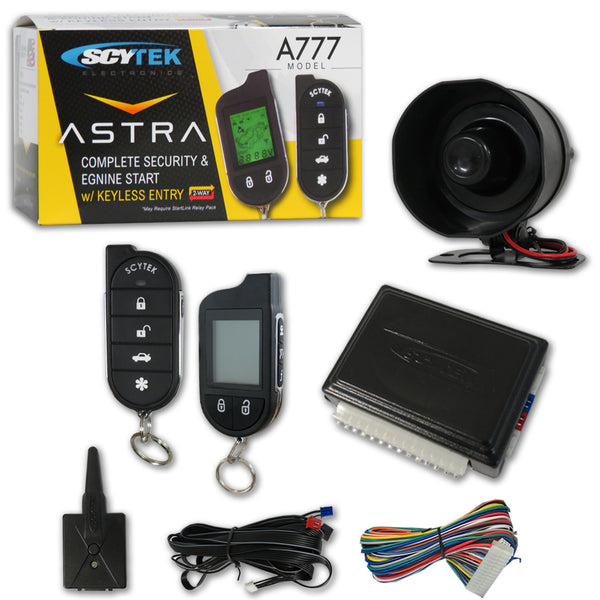 Scytek A777 Car Alarm System With Keyless Entry LCD 2 Way Remote Control