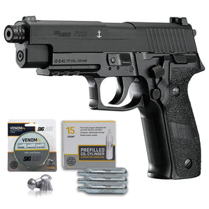 SIG SAUER AIR P226 .177 CAL PELLET BLOWBACK CO2 POWERED AIR PISTOL BUNDLE