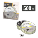 SIG AIR Match Lead Flat Pellets, .177 Cal. - 500 Count