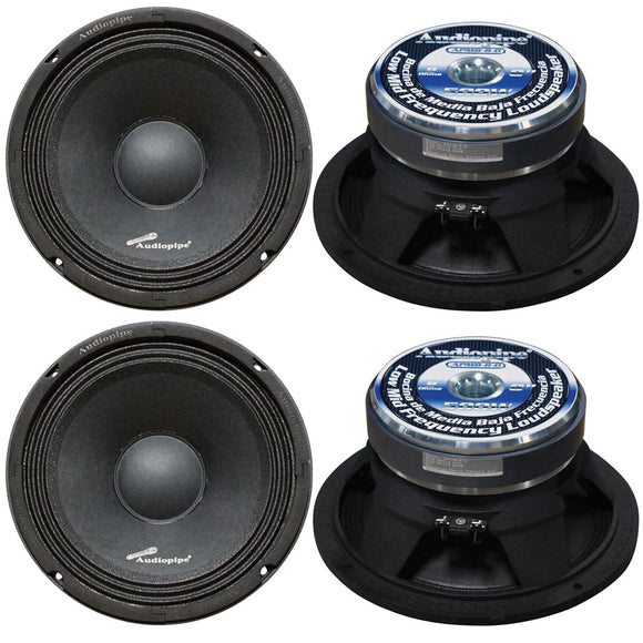Audiopipe APMB-8-D 8” Low Mid Frequency Loudspeaker - 4 PACK