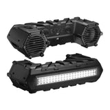 BOSS Bluetooth Amplified All-terrain Sound System 8" Marine Speakers w/ LED Bar