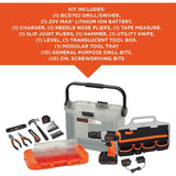 Black+Decker 20V Max* Cordless Drill w/ 28-Piece Home Project Kit | BCKSB29C1