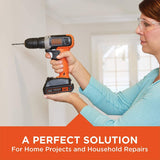 Black+Decker 20V Max* Cordless Drill w/ 28-Piece Home Project Kit | BCKSB29C1