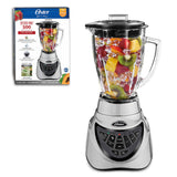 Oster® Pro 500 Blender with 2 Pre-Programmed Settings and 6-Cup Glass Jar, Brushed Nickel