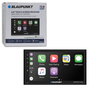 Blaupunkt BPA799PLAY DENVER 2-DIN 6.8" Touchscreen Car Receiver w/ Apple Carplay Android Auto and Bluetooth
