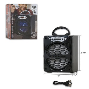 BLACKMORE BRS1107 PORTABLE RECHARGEABLE USB/BLUETOOTH BOOMBOX SPEAKER