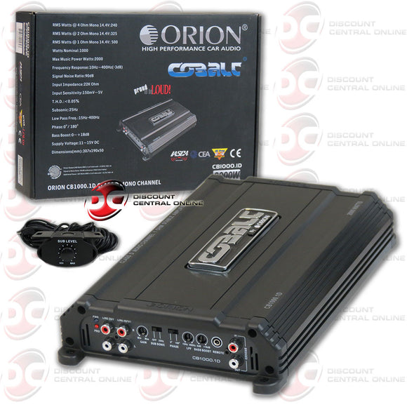 ORION CB1000.1D COBALT CLASS D MONOCHANNEL AMPLIFIERS 1000 WATTS 1 OHM