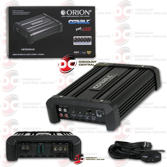 ORION CBT2000.1D MONO BLOCK CLASS D COMPACT CAR AMPLIFIER 2000W MAX