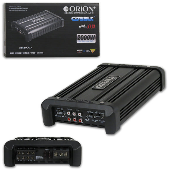 ORION CBT2000.4 4-CHANNEL CLASS AB CAR AMPLIFIER 2000W MAX