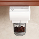 Black+Decker CG800W Spacemaker Mini UTC Food Processor and Coffee Grinder - White