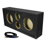 Q Power Car Audio Empty Chuchero Box w/ Dual 6.5" Speaker & 3-3/4″ Tweeter Holes