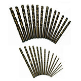 Drill America 29 Pc. 1/16" - 1/2″ Cobalt Jobber Drill Bit Set | D/A29J-CO-PC