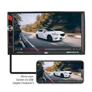 Dual 7″ 2 DIN Digital Media Car Receiver w/ Bluetooth & Smartphone USB Mirroring