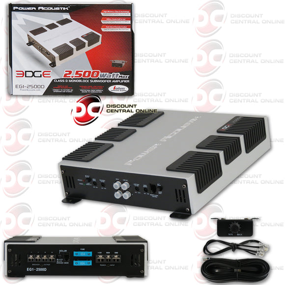 POWER ACOUSTIK EG1-2500D MONO BLOCK CAR AMPLIFIER