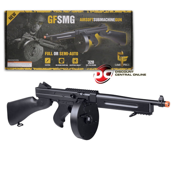 Game Face GFSMG Electric Full and Semi-auto Airsoft Submachine Gun