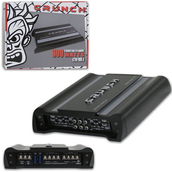 CRUNCH GTRII-900.4 4-CHANNEL CLASS A/B CAR AMPLIFIER 900 WATTS