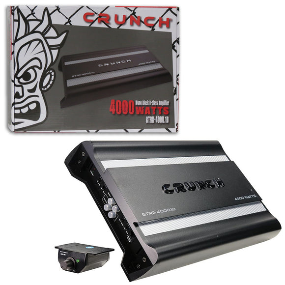 Crunch GTRII-4000.1D Class D Monoblock Car Amplifier 4000W Max