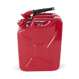 TWO WAVIAN 5 GALLON 20 LITER STEEL FUEL CAN, AUTHENTIC JERRY CAN w/ LEAKPROOF SPOUT - RED