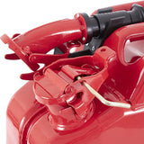 WAVIAN 5 GALLON 20 LITER AUTHENTIC JERRY CAN RED STEEL GAS FUEL CAN W/ LEAKPROOF SPOUT (4 PACK)