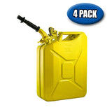 WAVIAN 5 GALLON 20 LITER AUTHENTIC JERRY CAN LEAKPROOF STEEL YELLOW DIESEL CAN - 4 PACK