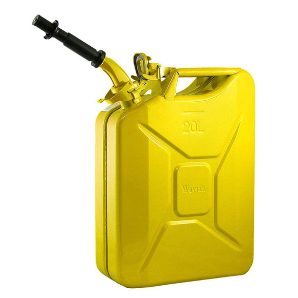 WAVIAN 5 GALLON 20 LITER AUTHENTIC JERRY CAN LEAKPROOF STEEL YELLOW DIESEL CAN