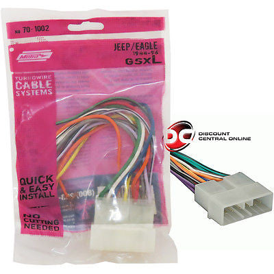 METRA 70-1002 WIRING HARNESS FOR 1989-1996 JEEP EAGLE VEHICLES