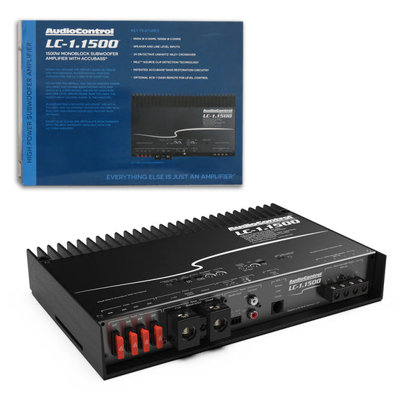 Audiocontrol LC-1.1500 Class D Monoblock Subwoofer Car Amplifier w/ AccuBASS